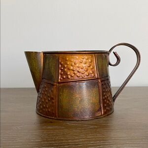Hammered Metal Pitcher Planter